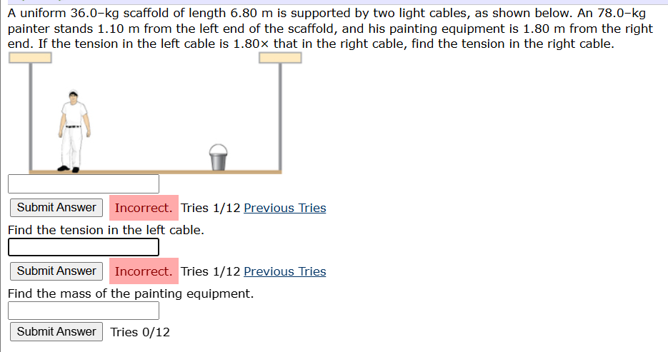 A uniform \ ( 3 6 . 0 - \ mathrm { kg } \ )