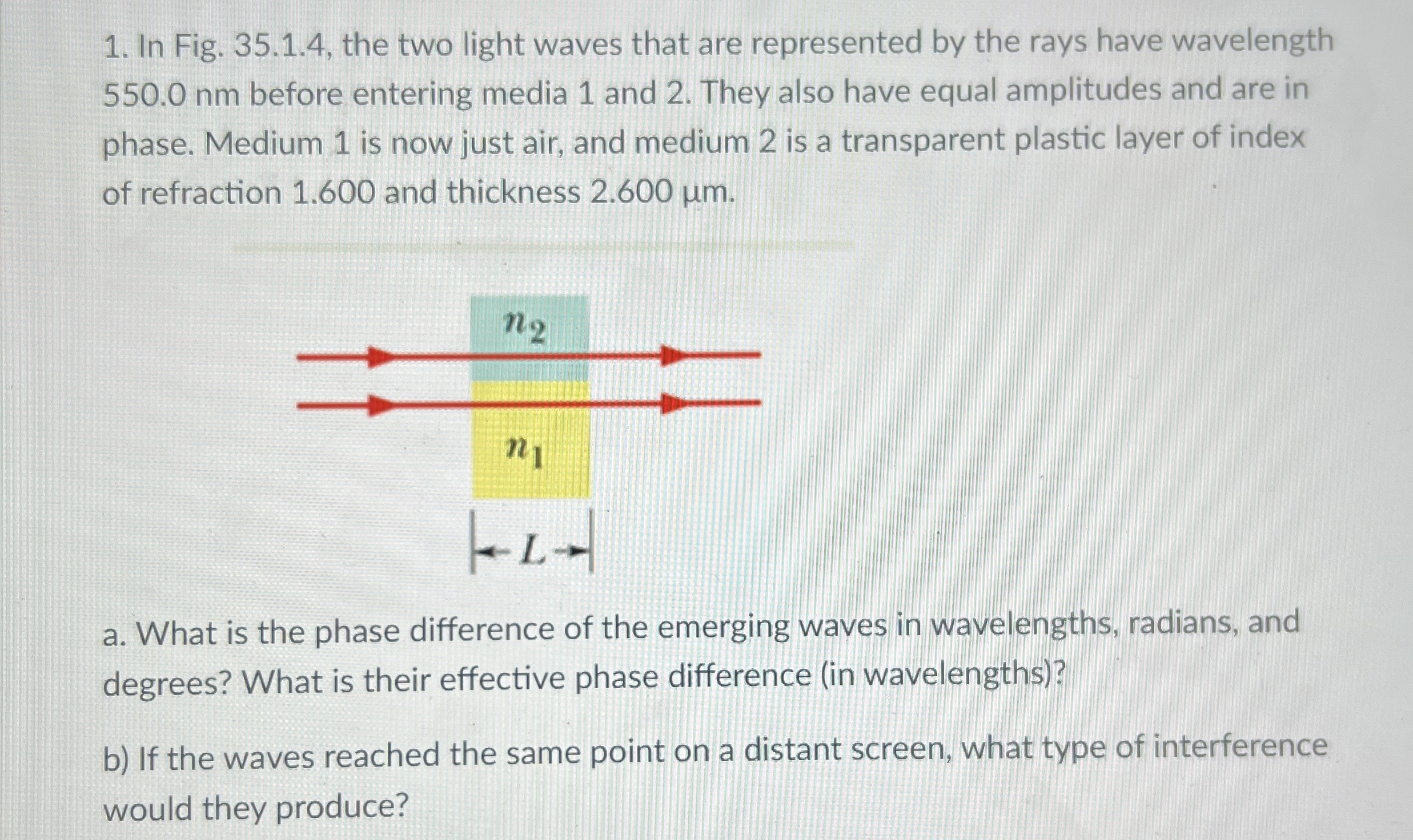 In Fig. 3 5 . 1 . 4 , the two light waves that