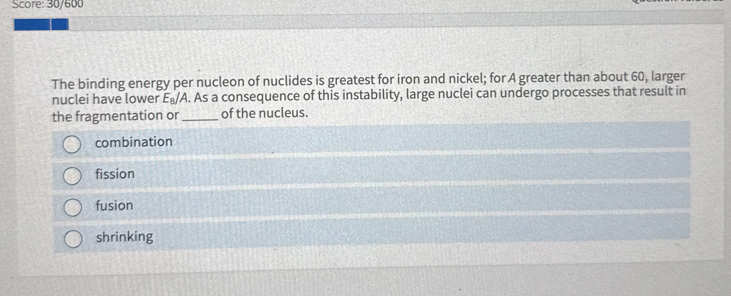 The binding energy per nucleon of nuclides is