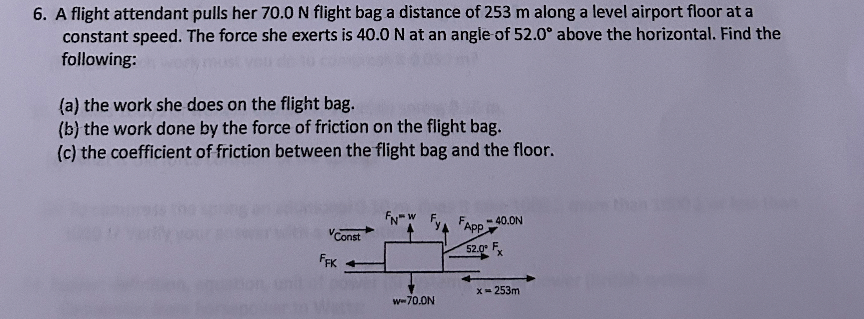 A flight attendant pulls her 7 0 . 0 N flight bag
