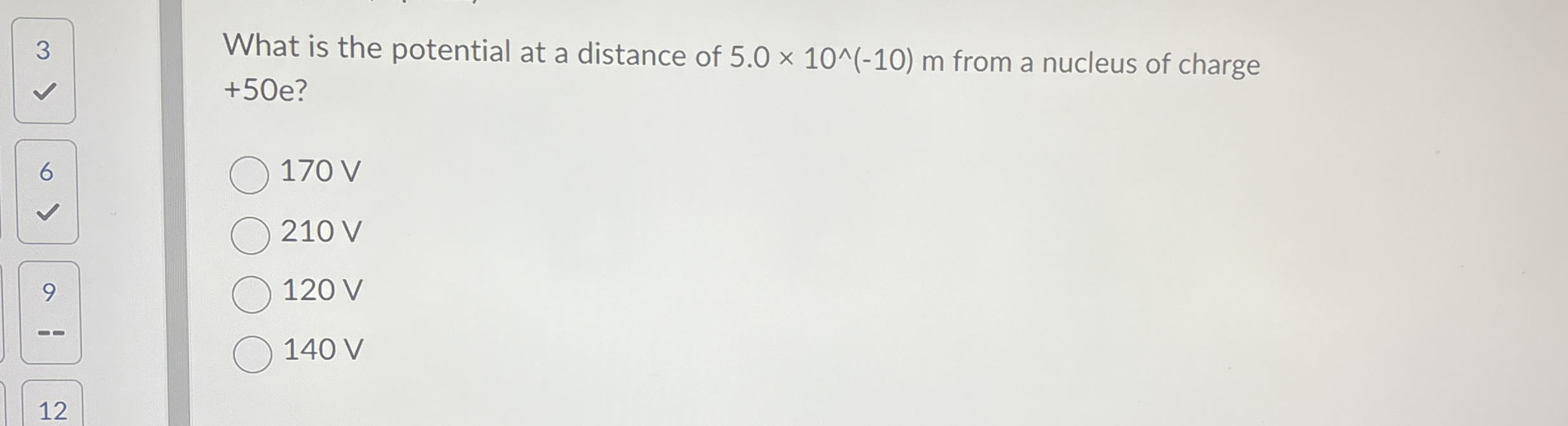 3 What is the potential at a distance of 5 . 0 1