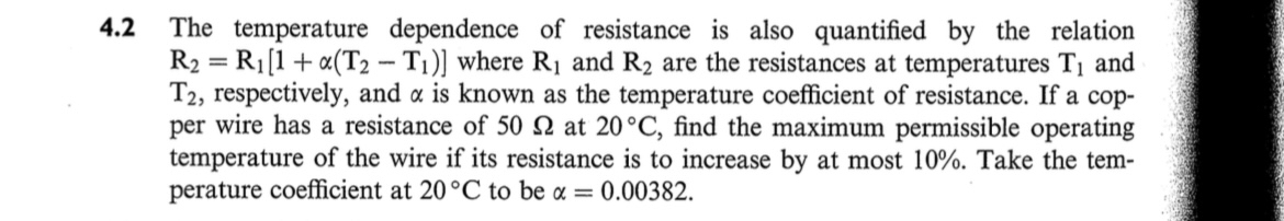 4 . 2 The temperature dependence of resistance is