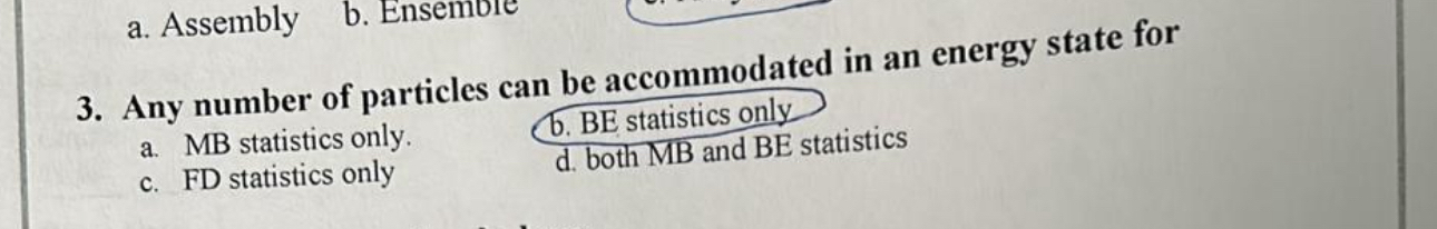 Any number of particles can be accommodated in an