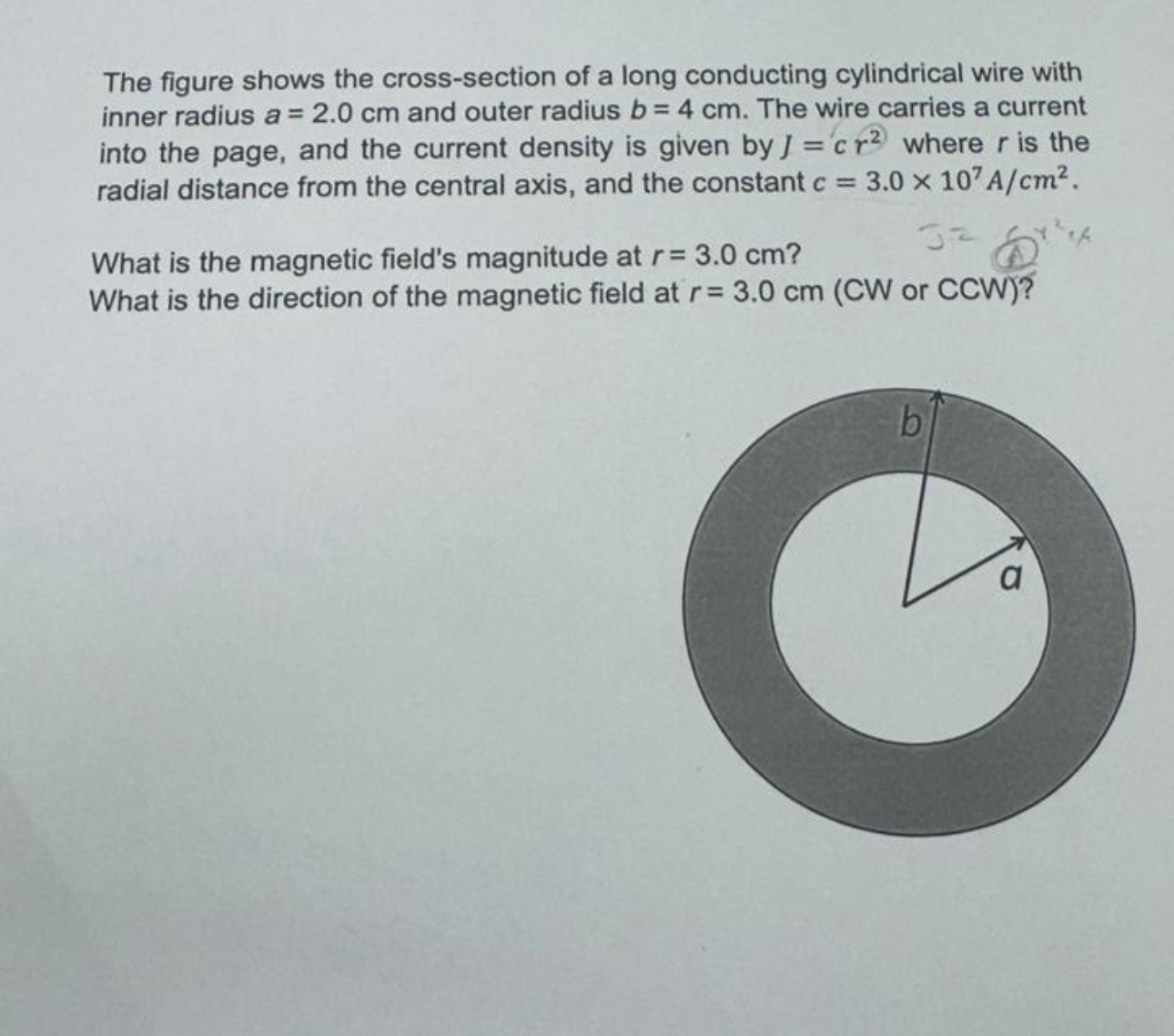 The figure shows the cross - section of a long