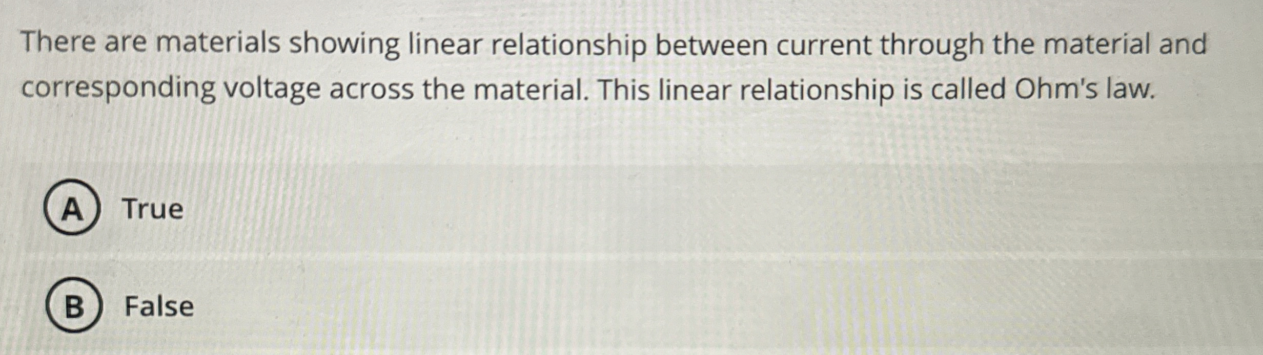 There are materials showing linear relationship