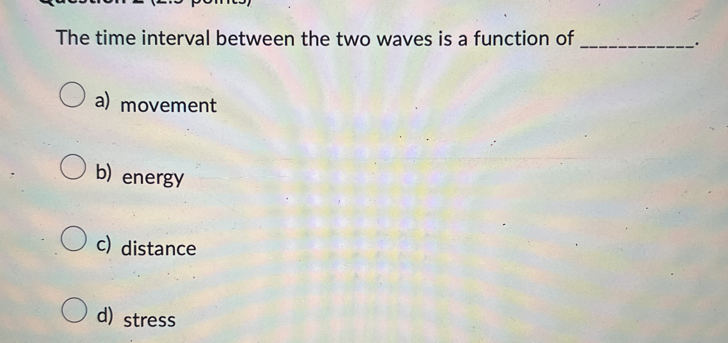 The time interval between the two waves is a
