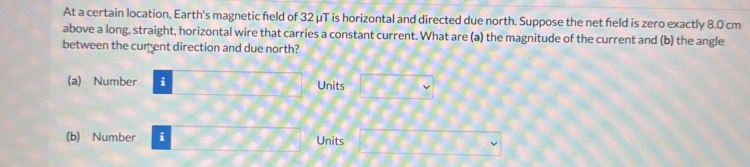 At a certain location, Earth's magnetic field of