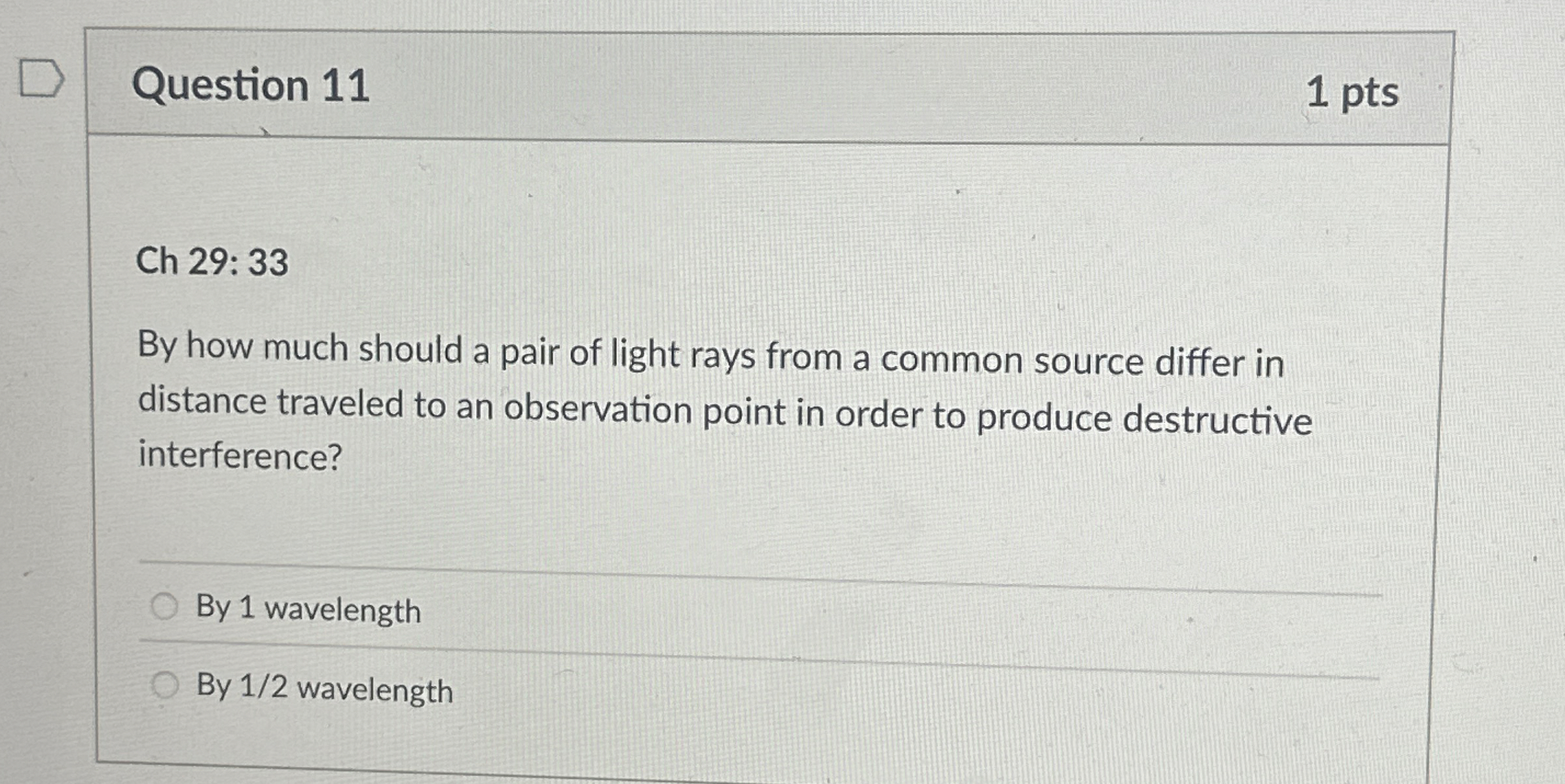 Question 1 1 1 pts Ch 2 9 : 3 3 By how much