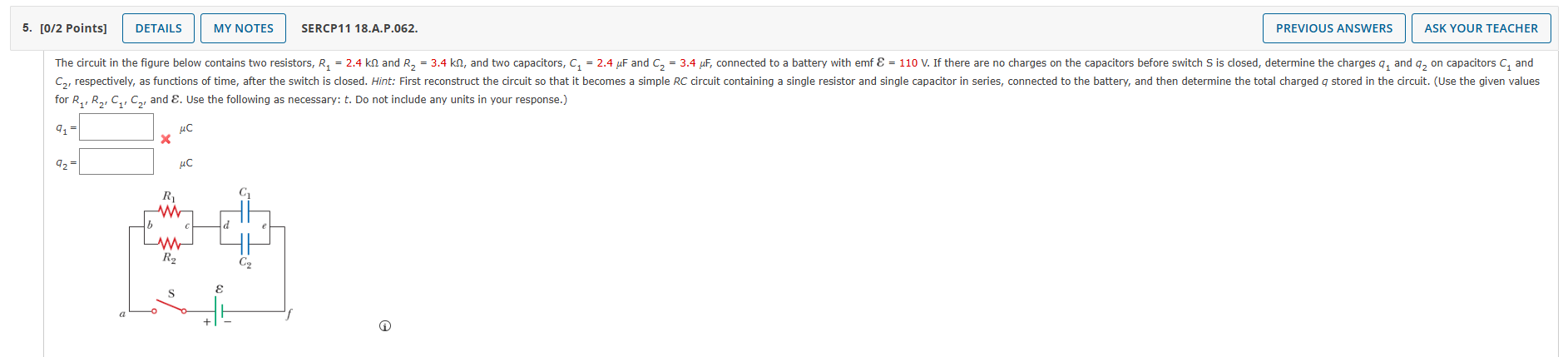 [ ( 0 ) / ( 2 ) Points ] SERCP 1 1 1 8 . A . P .