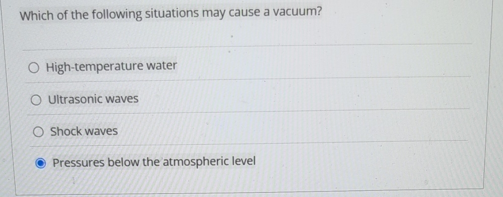 Which of the following situations may cause a