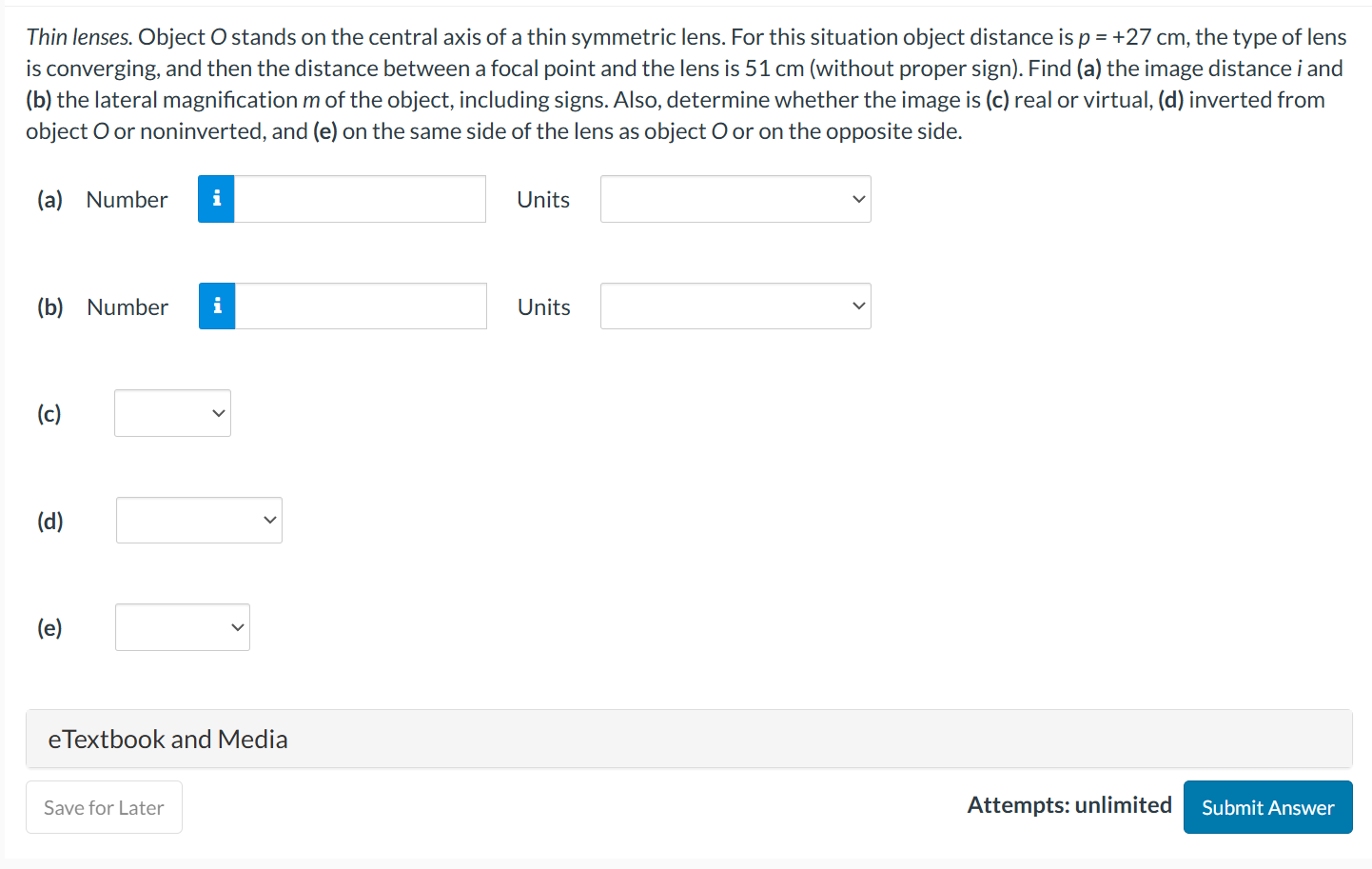 Thin lenses. Object \ ( O \ ) stands on the