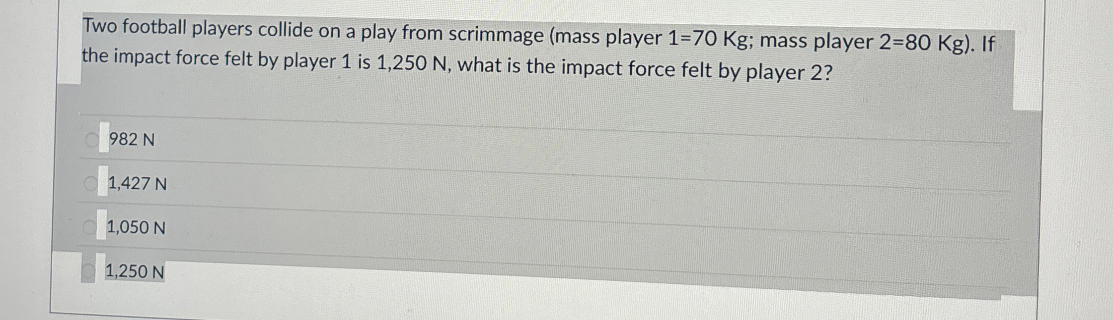 Two football players collide on a play from