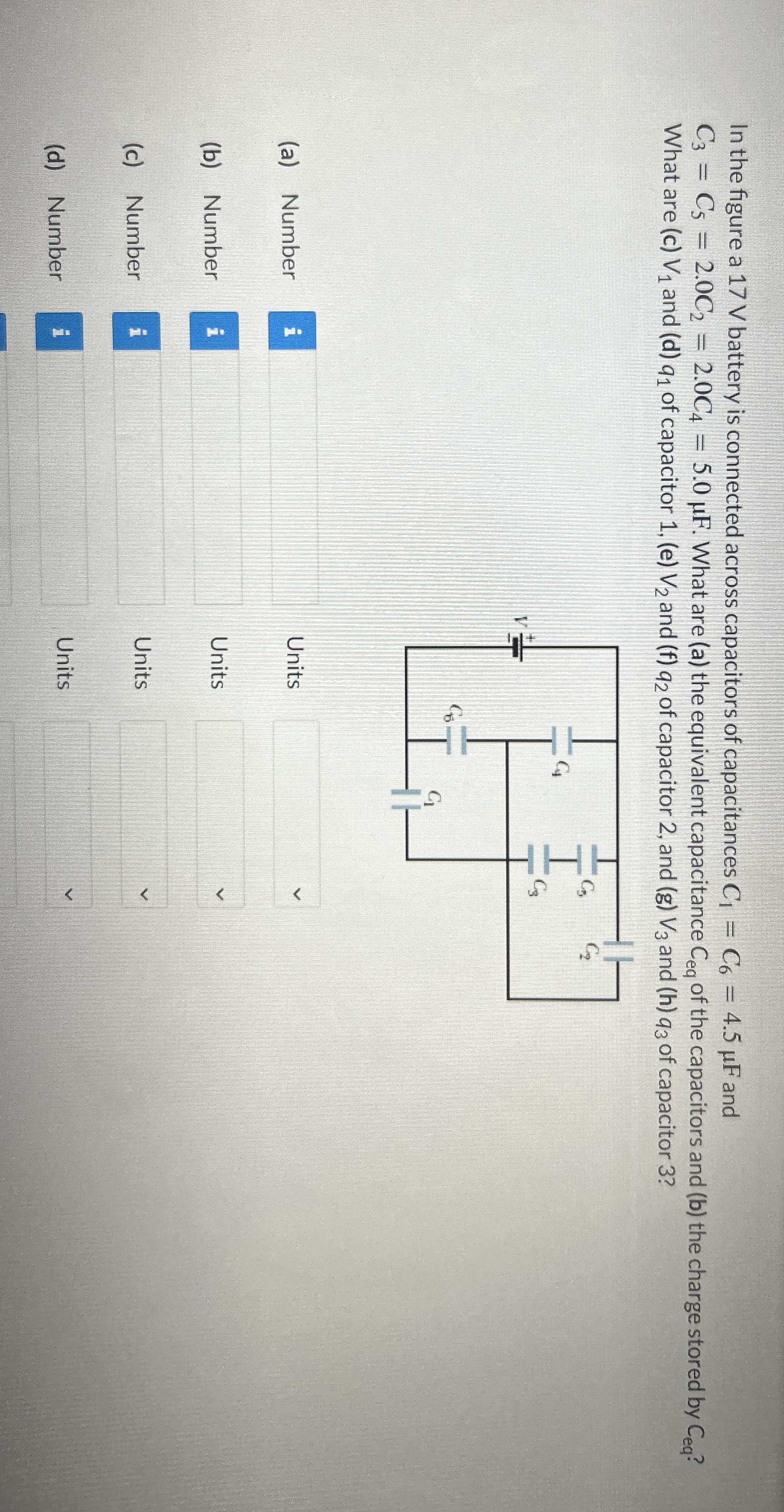 In the figure a 1 7 V battery is connected across