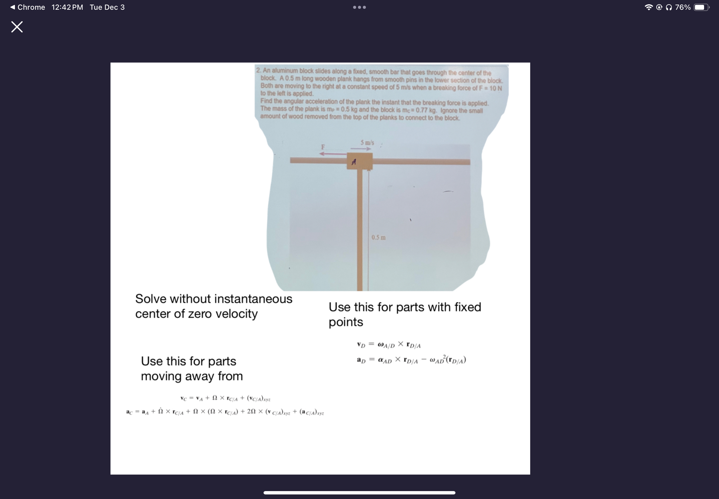 Chrome 1 2 : 4 2 PM Tue Dec 3 7 6 % 2 . An