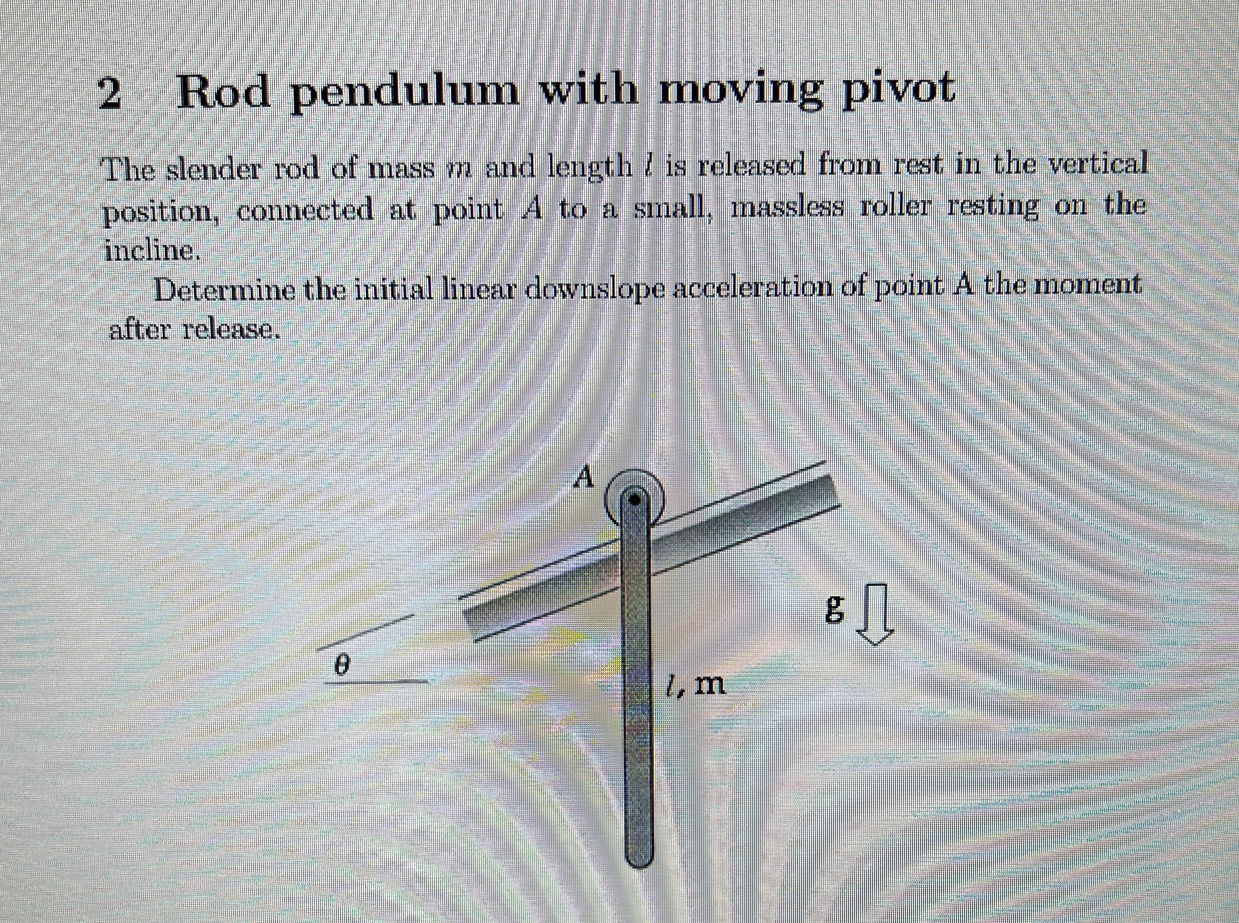 2 Rod pendulum with moving pivot The slender rod