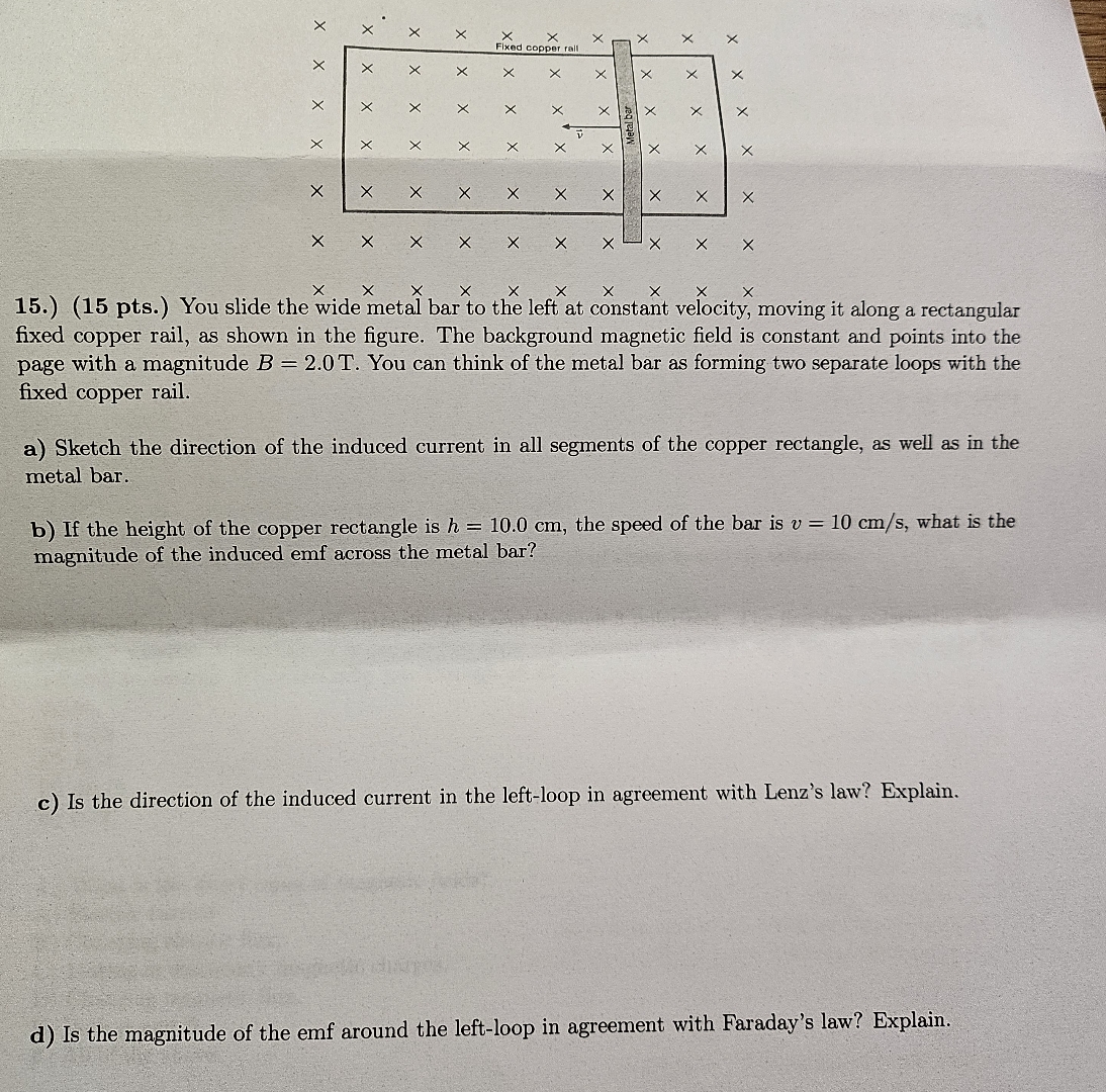fixed copper rail, as shown in the figure. The