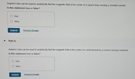 Ampere's law can be used to analytically find the