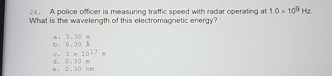 A police officer is measuring traffic speed with