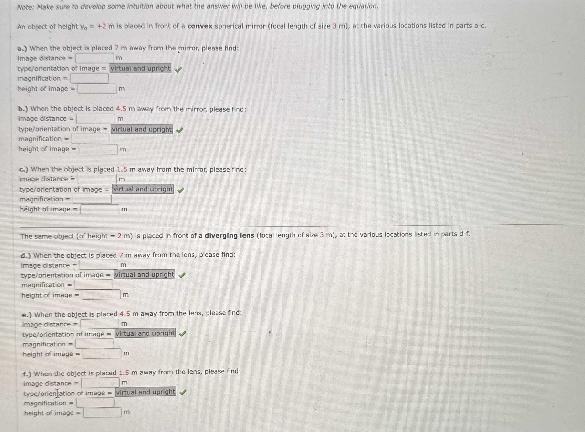 Note: Make sure to develop some intuition about