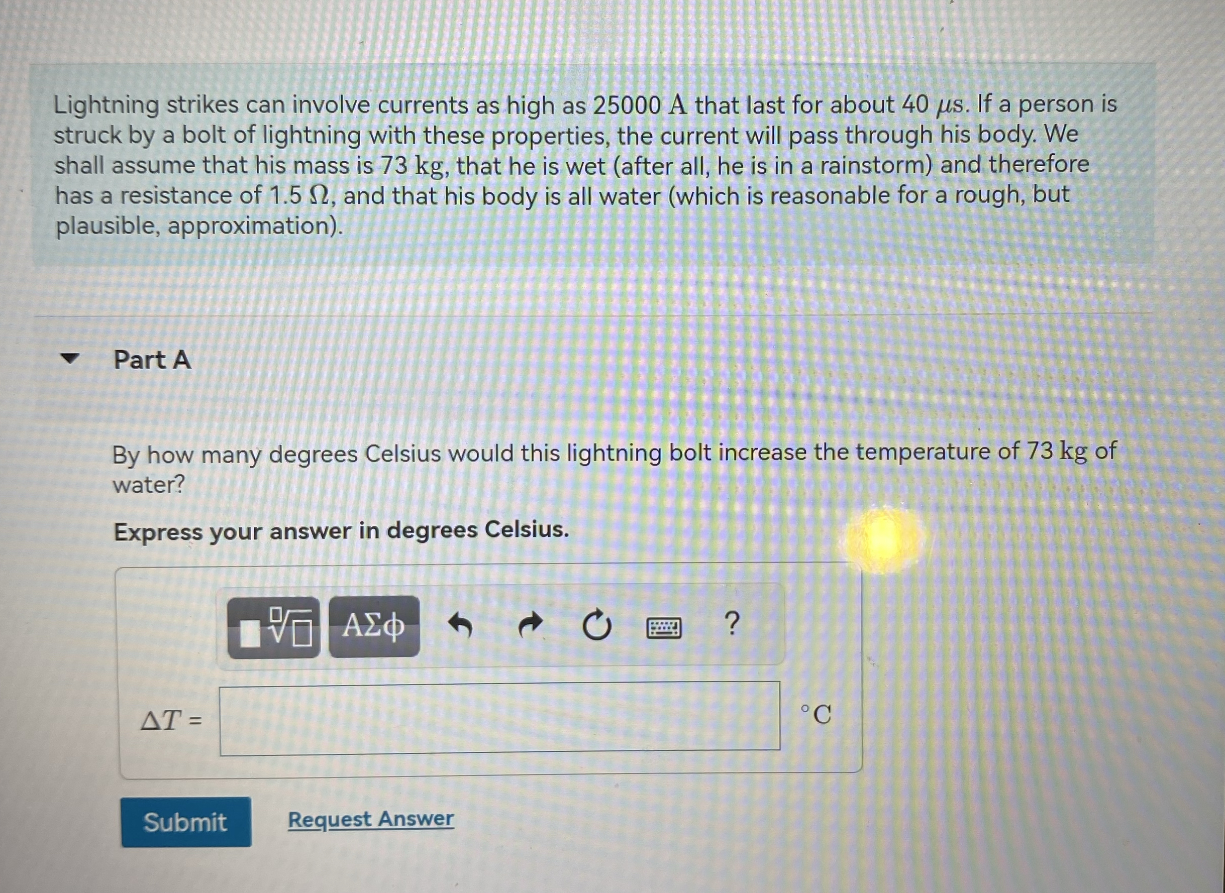 Lightning strikes can involve currents as high as