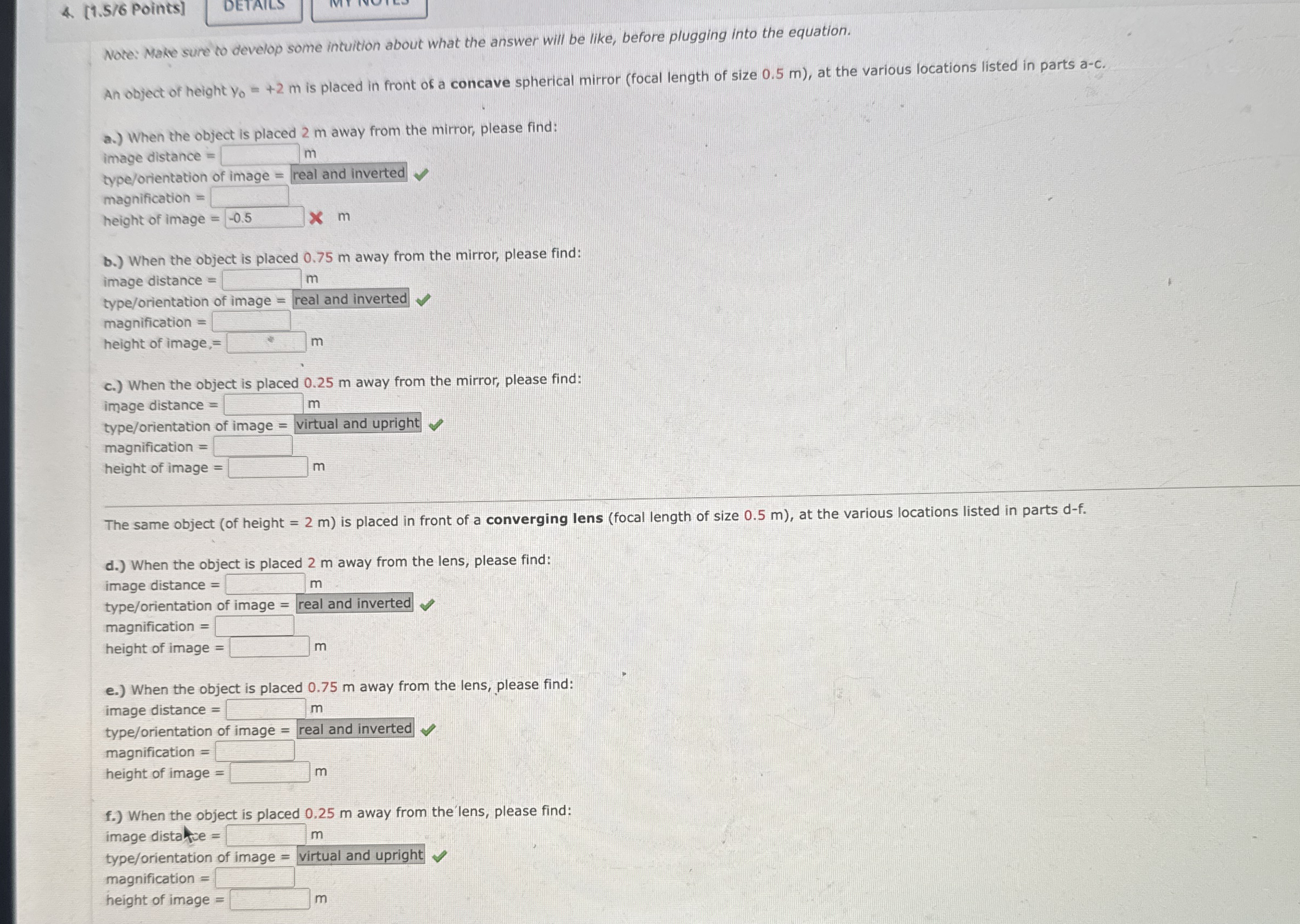 [ 1 . 5 / 6 Points ] Note: Make sure to develop