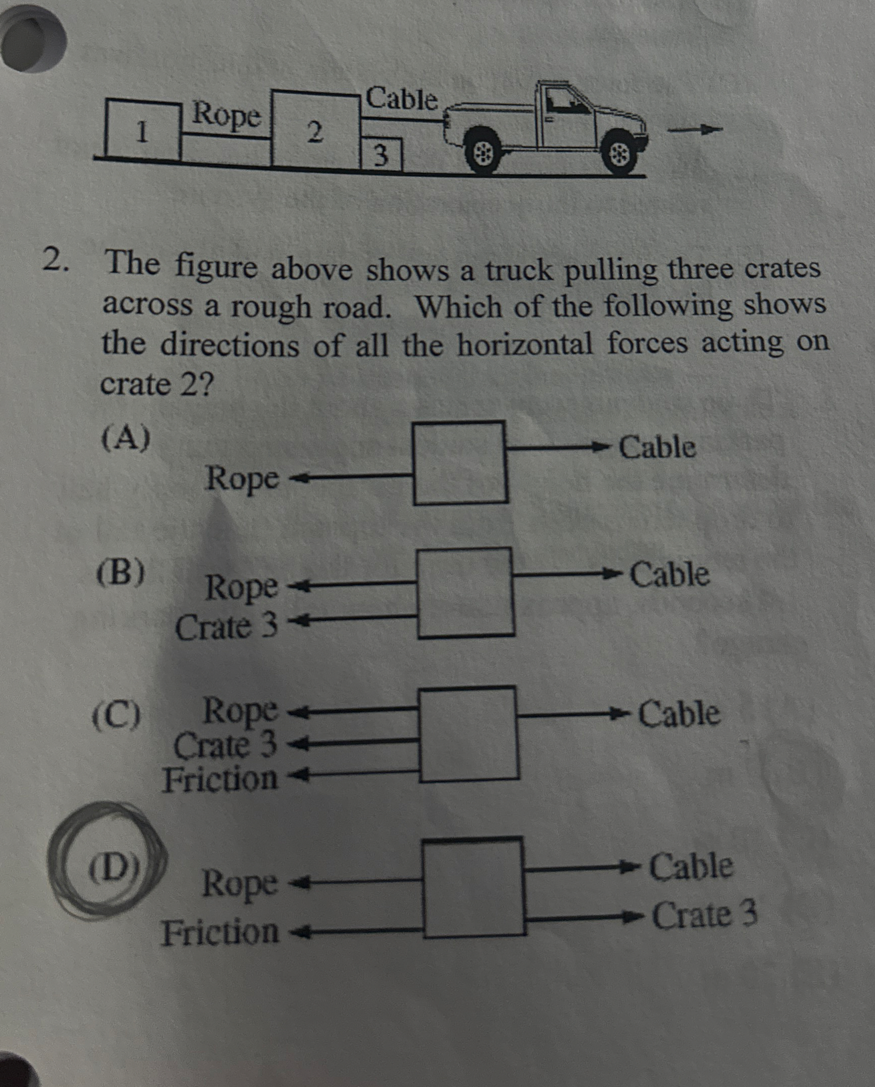 The figure above shows a truck pulling three