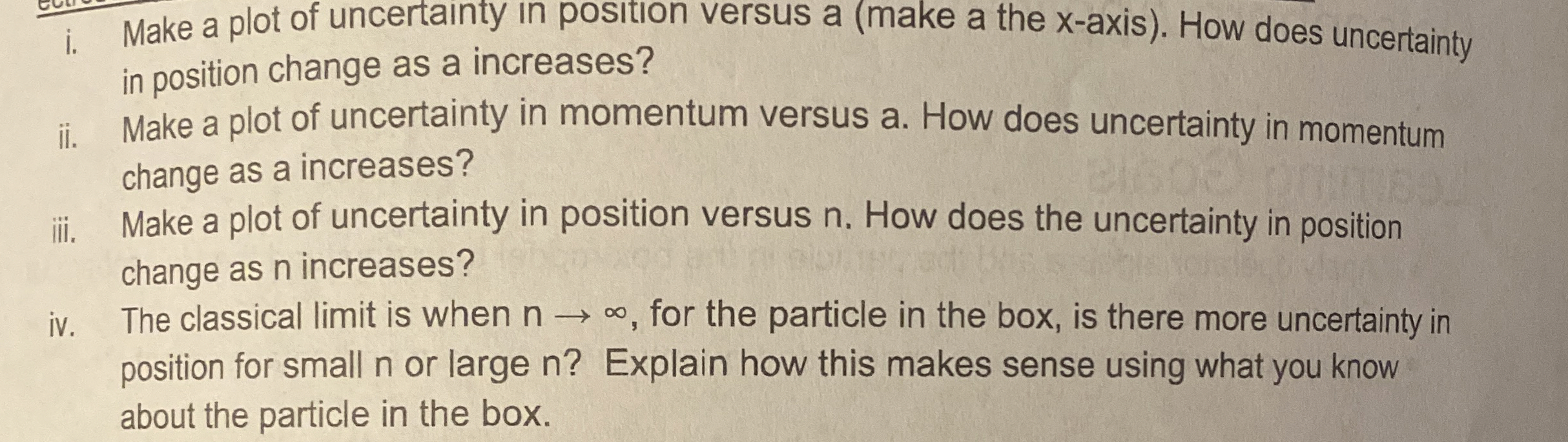 Here are two equations for uncertainty in terms