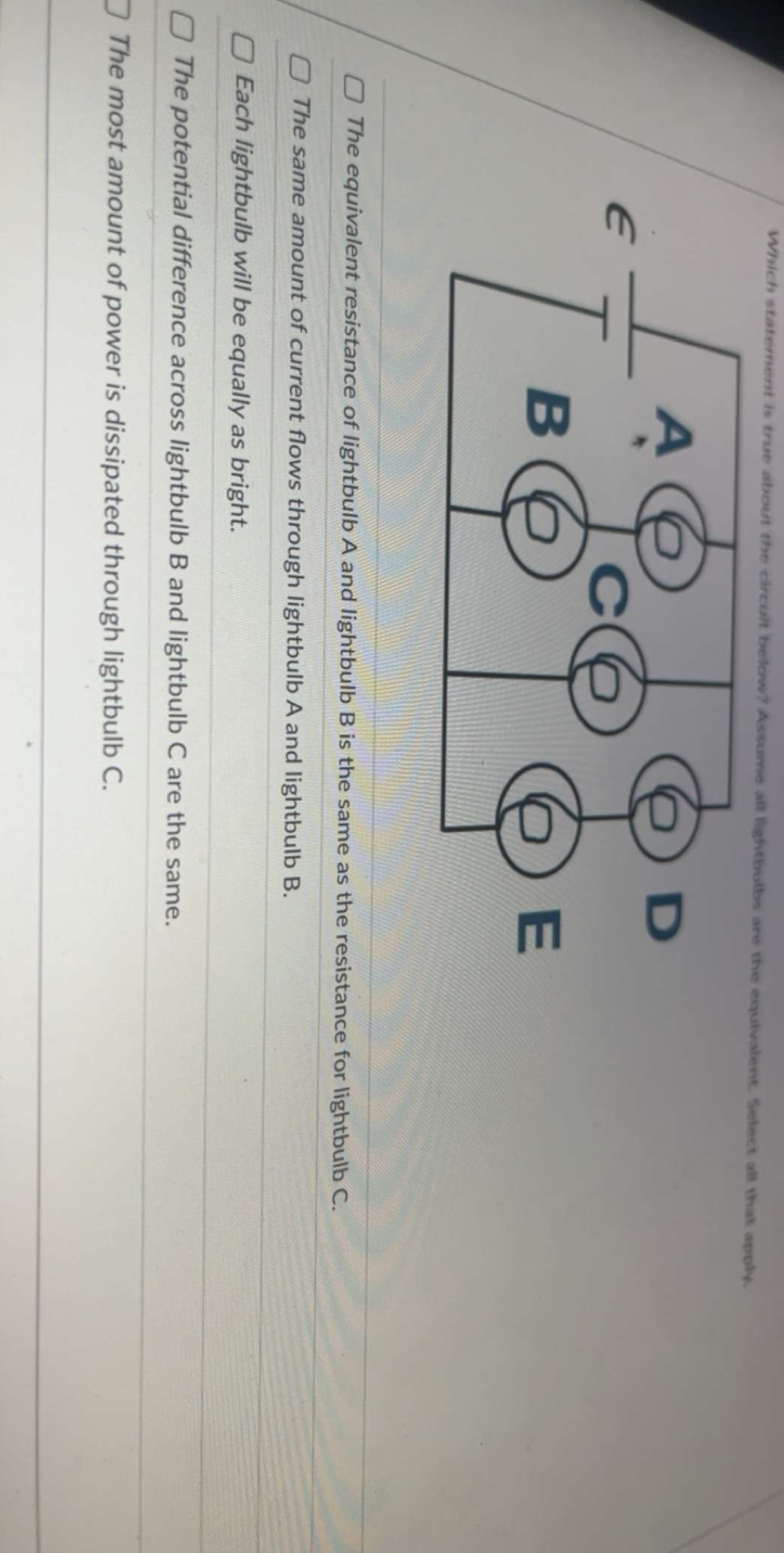 quivalemt. Select all that avoly. The equivalent
