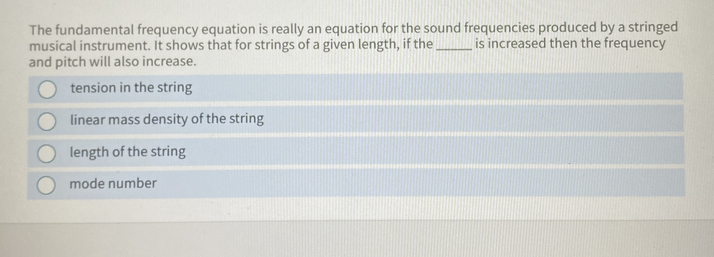 The fundamental frequency equation is really an