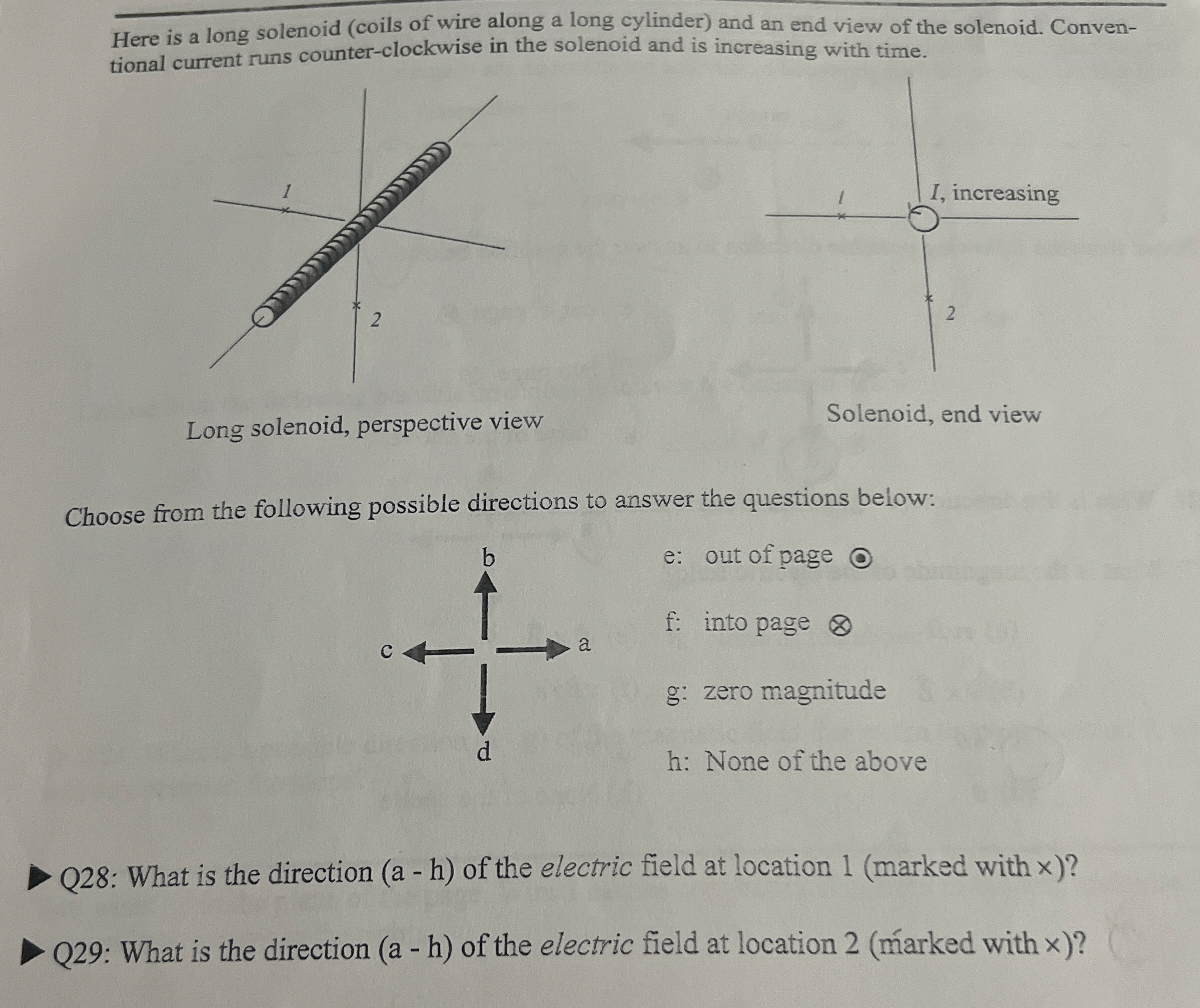 Here is a long solenoid ( coils of wire along a