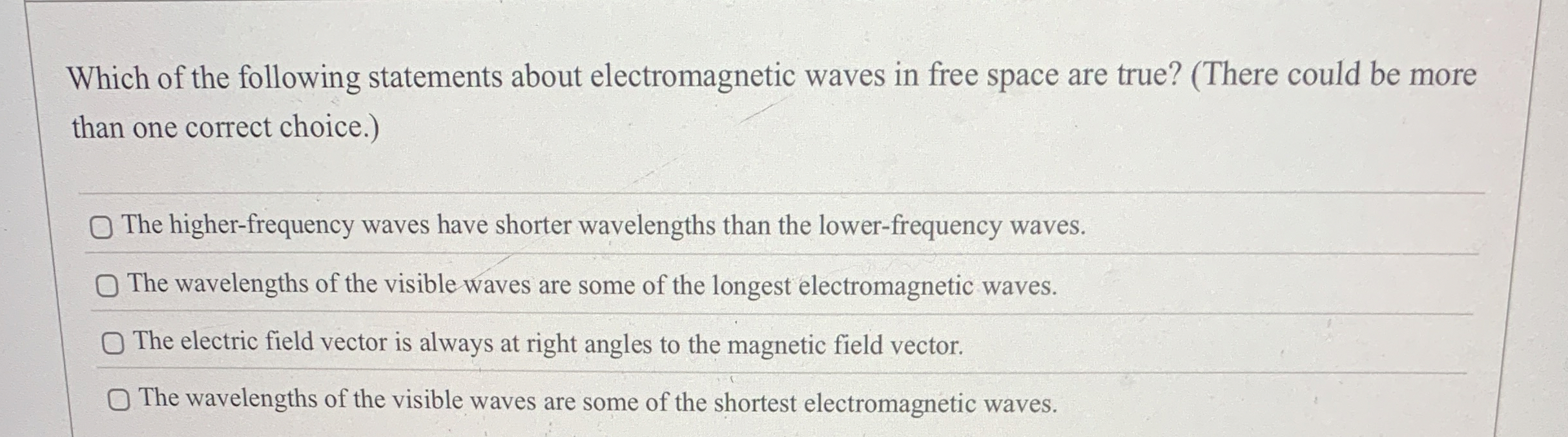 Which of the following statements about