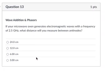 Question 1 3 Wave Addition \ & Phasors If your