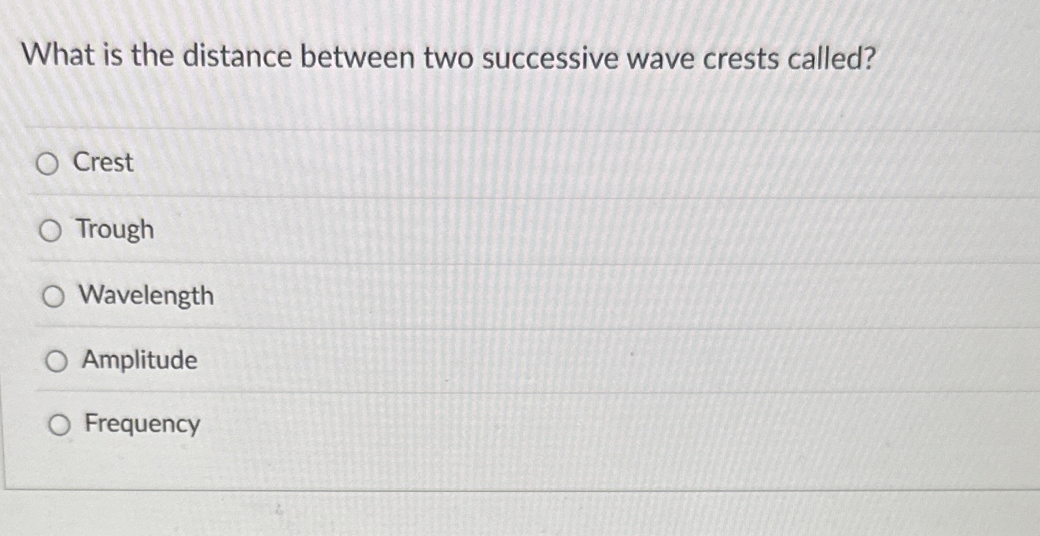What is the distance between two successive wave