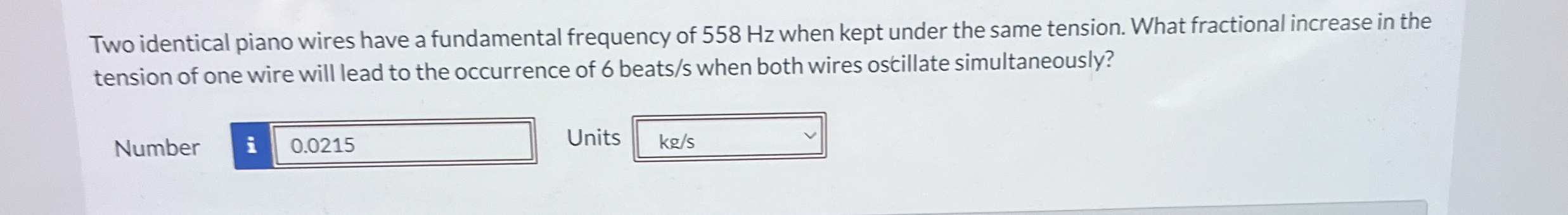 Two identical piano wires have a fundamental