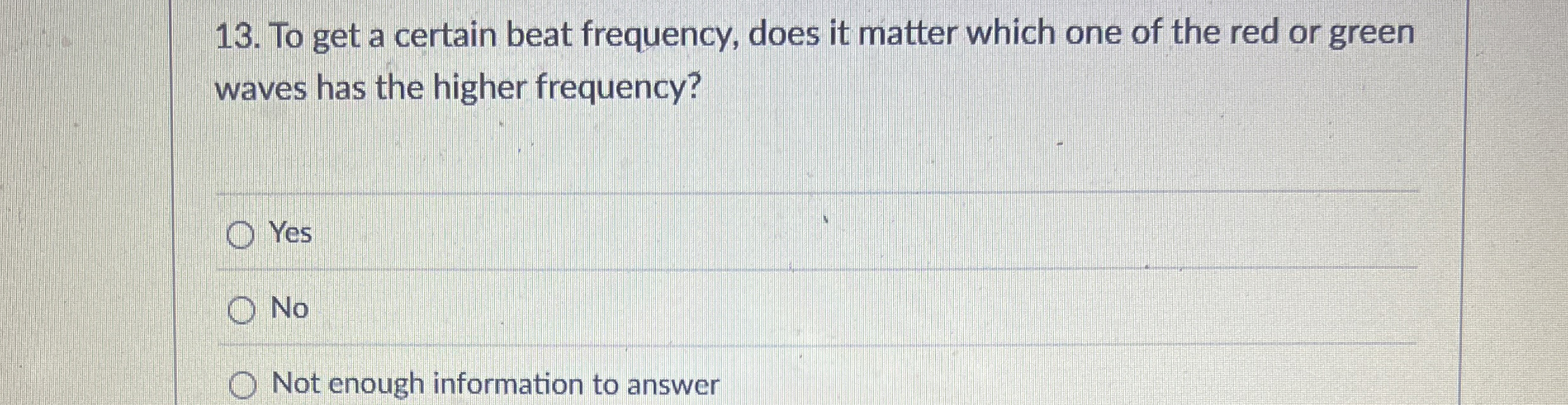 To get a certain beat frequency, does it matter