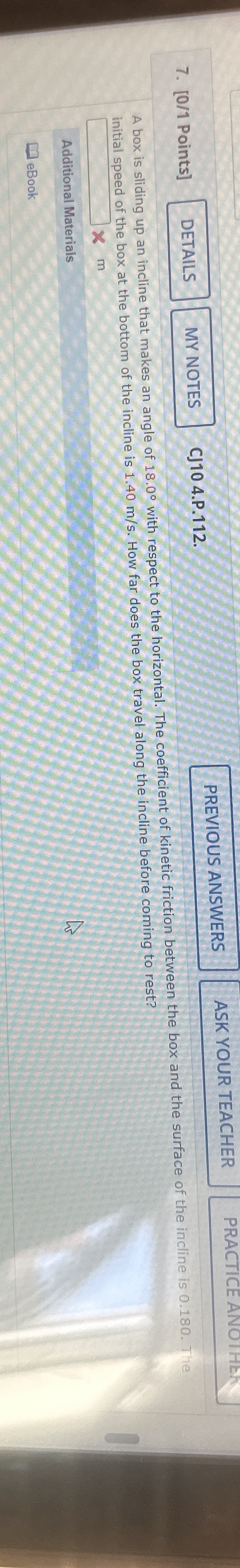 [ 0 / 1 Points ] CJ 1 0 4 . P . 1 1 2 . PREVIOUS