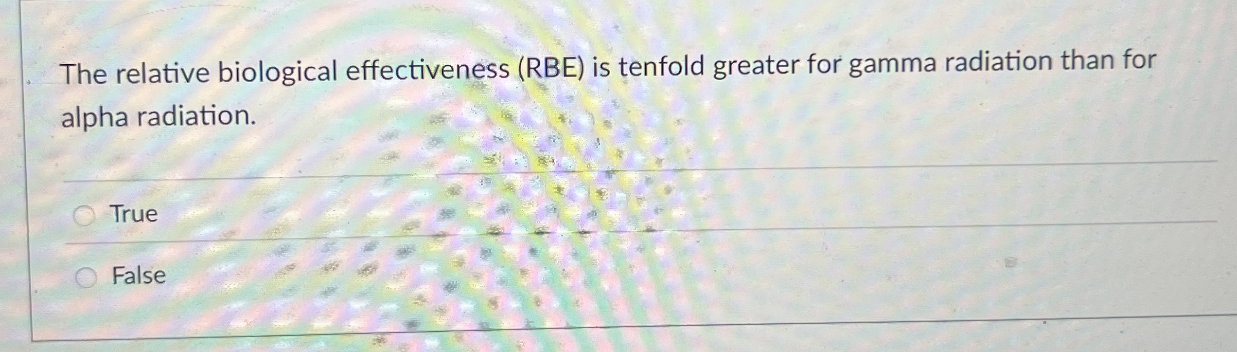 The relative biological effectiveness ( RBE ) is