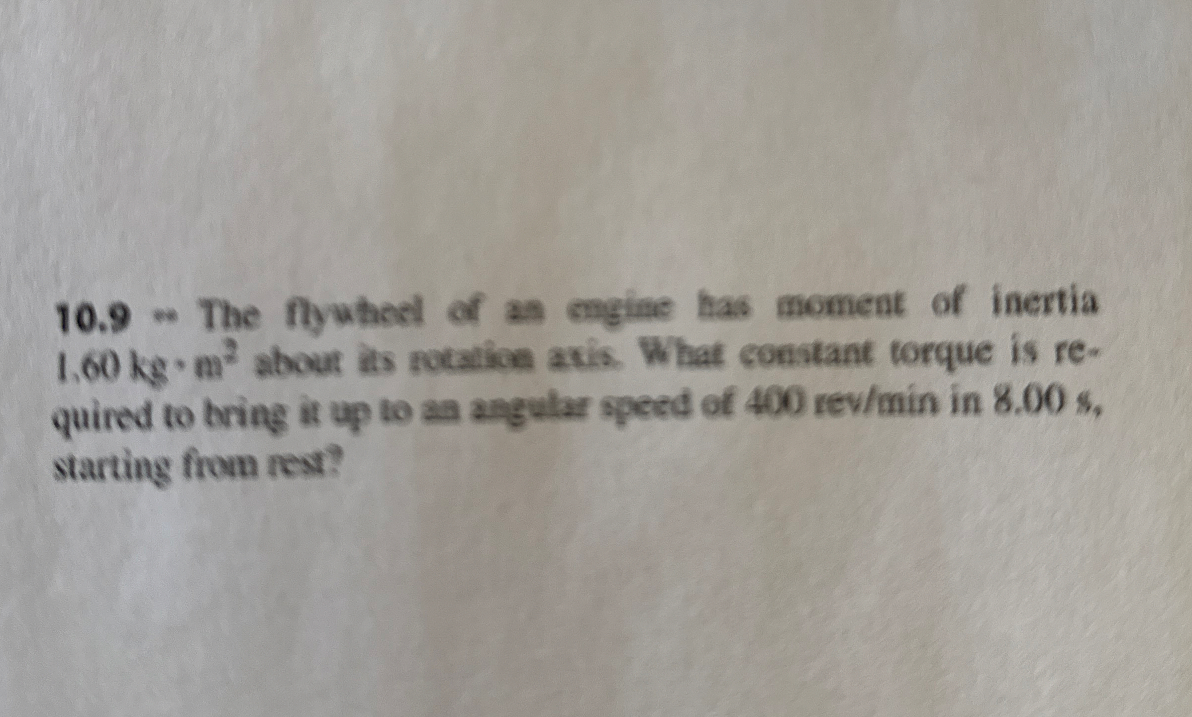 1 0 . 9 - The fyuthel of as engine has moment of