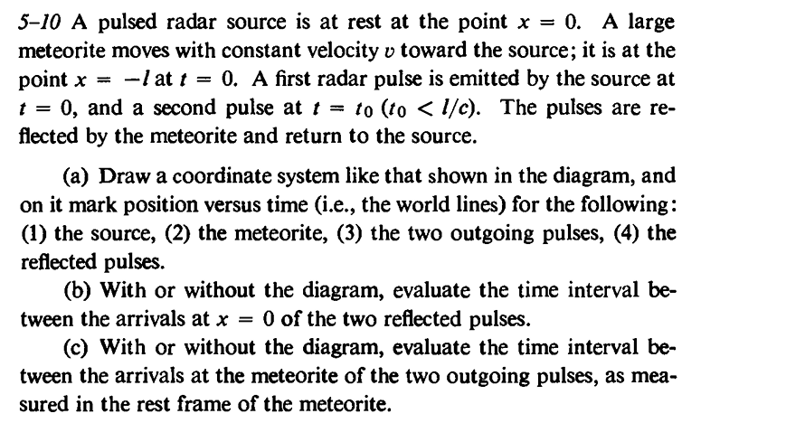 5 - 1 0 A pulsed radar source is at rest at the