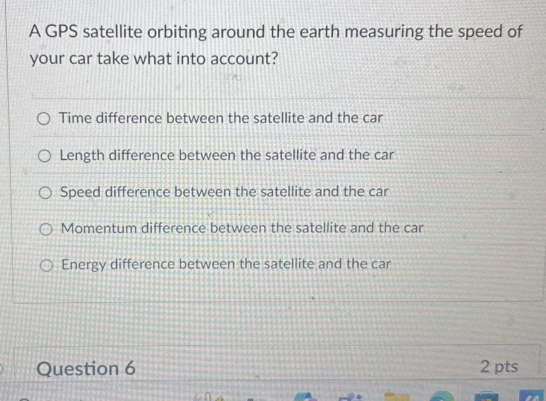 A GPS satellite orbiting around the earth