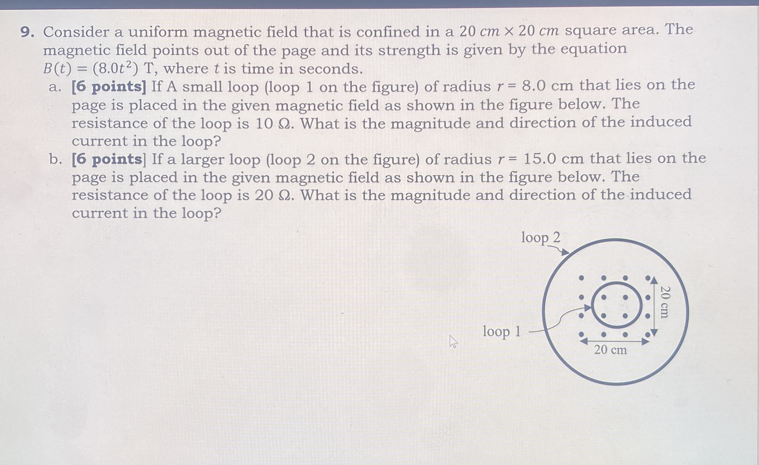 Consider a uniform magnetic field that is
