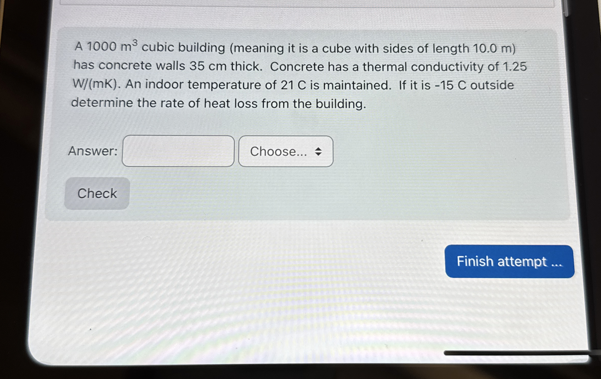 A 1 0 0 0 m 3 cubic building ( meaning it is a