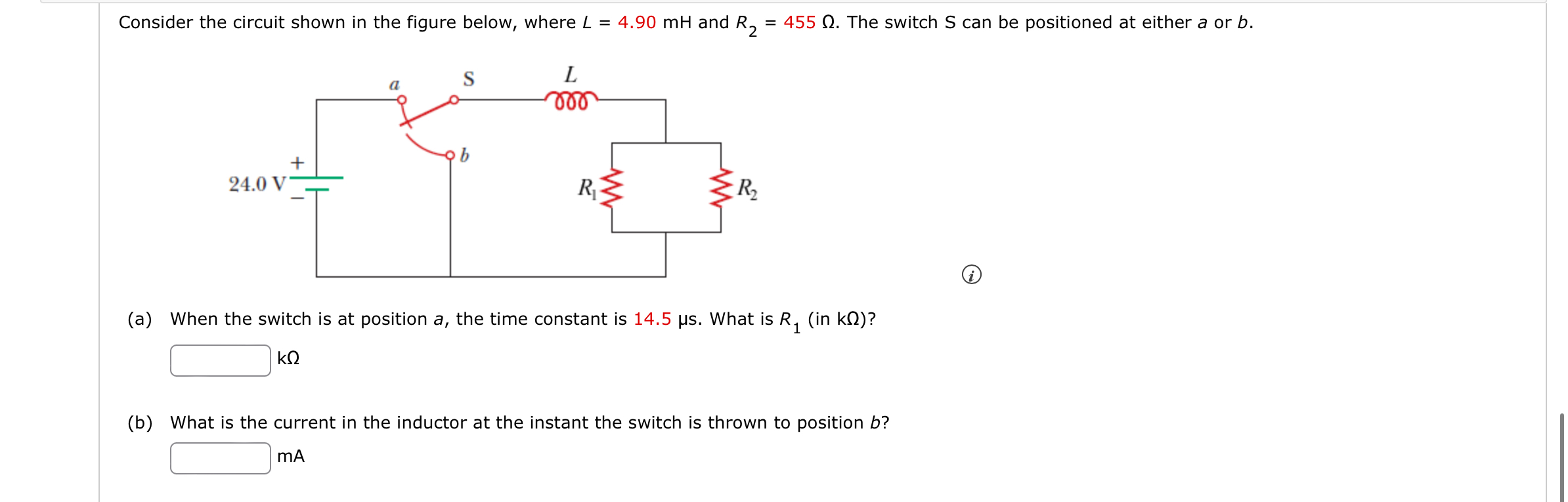 Consider the circuit shown in the figure below,
