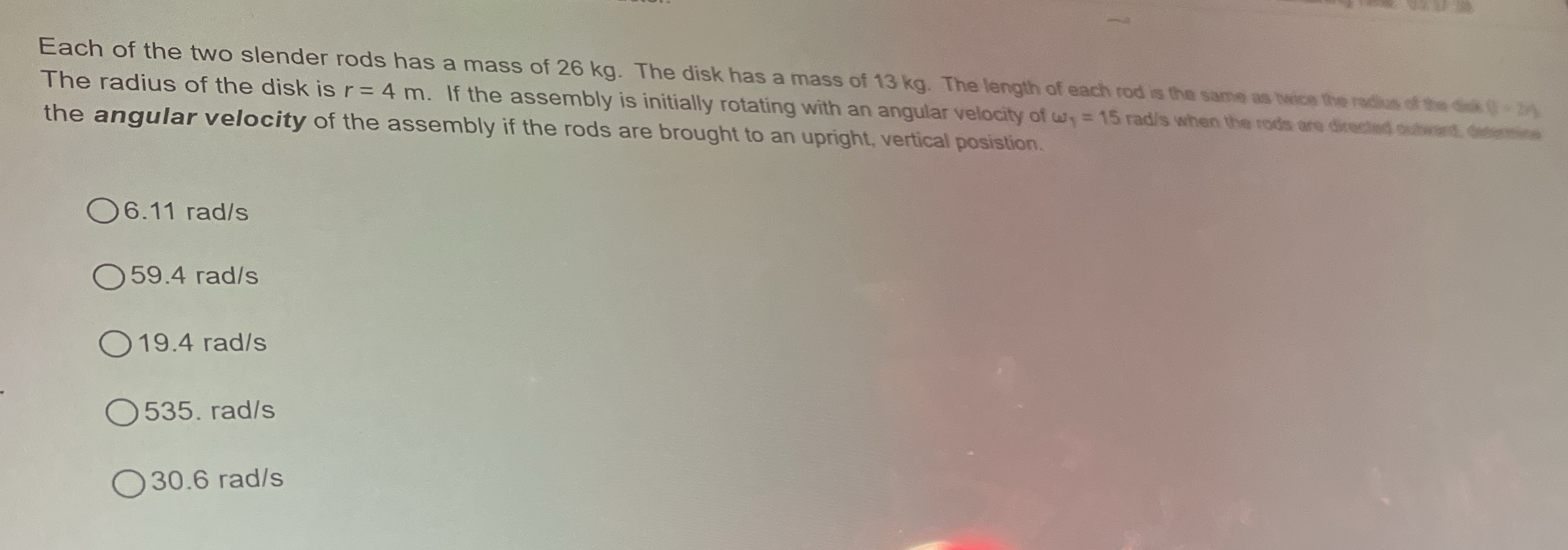 radius of r B i = 6 4 m m and an outer radius of