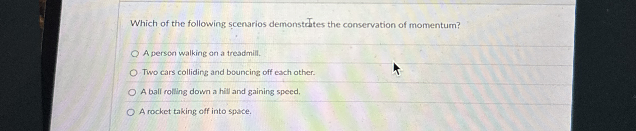 Which of the following scenarios demonstrates the