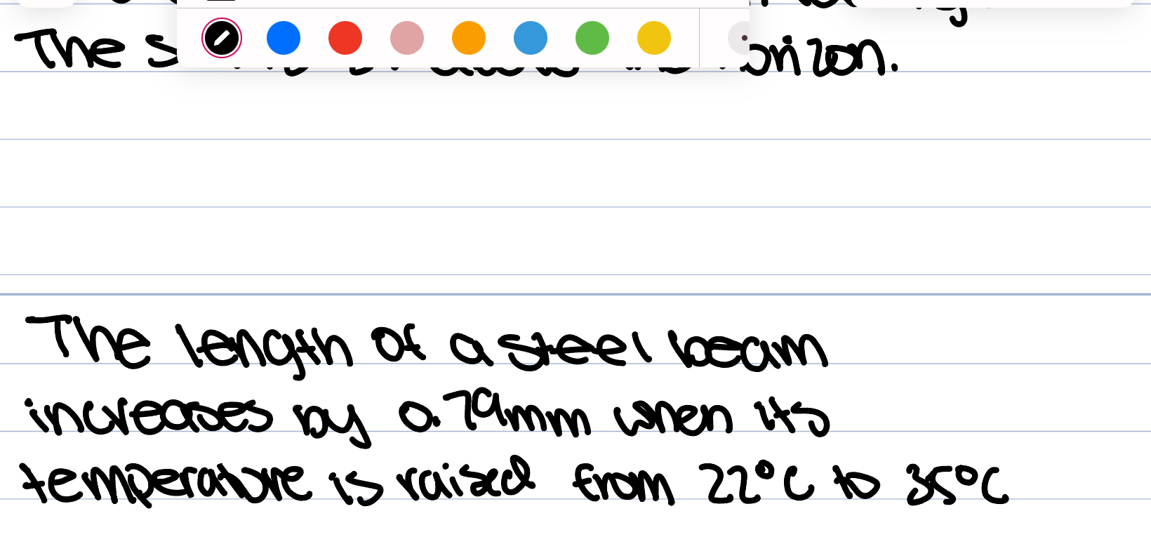 The s o: vizon. The length of a steel beam