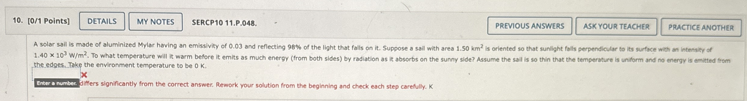 [ 0 / 1 Points ] SERCP 1 0 1 1 . P . 0 4 8 . A