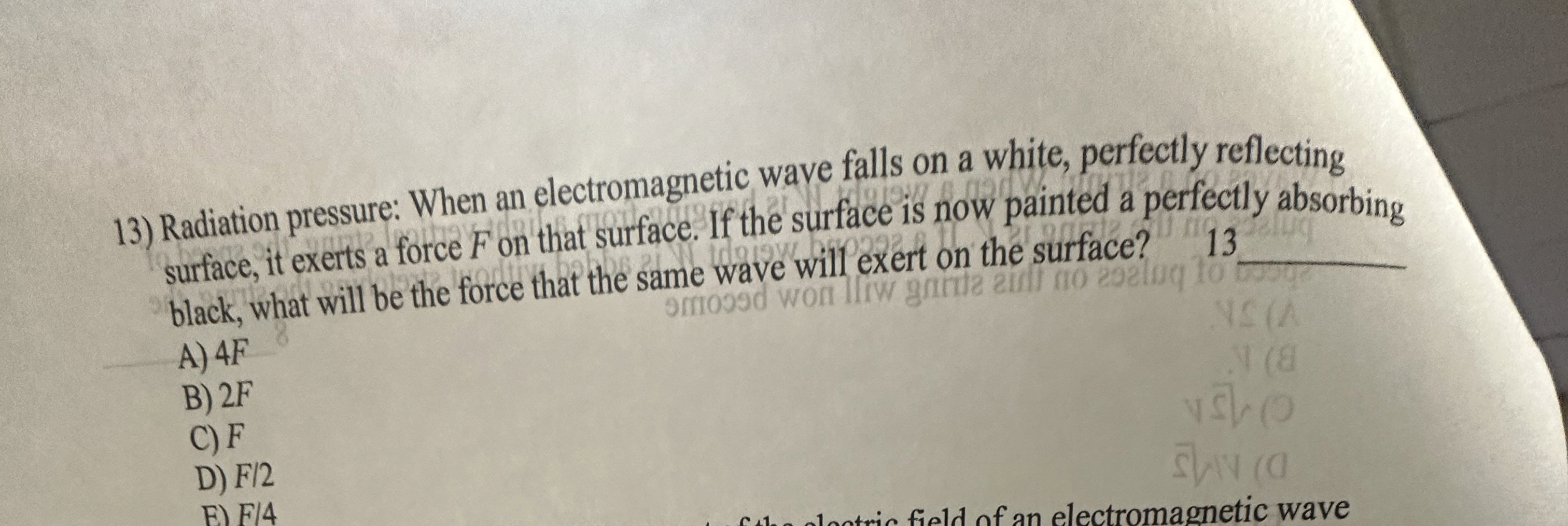 Radiation pressure: When an electromagnetic wave