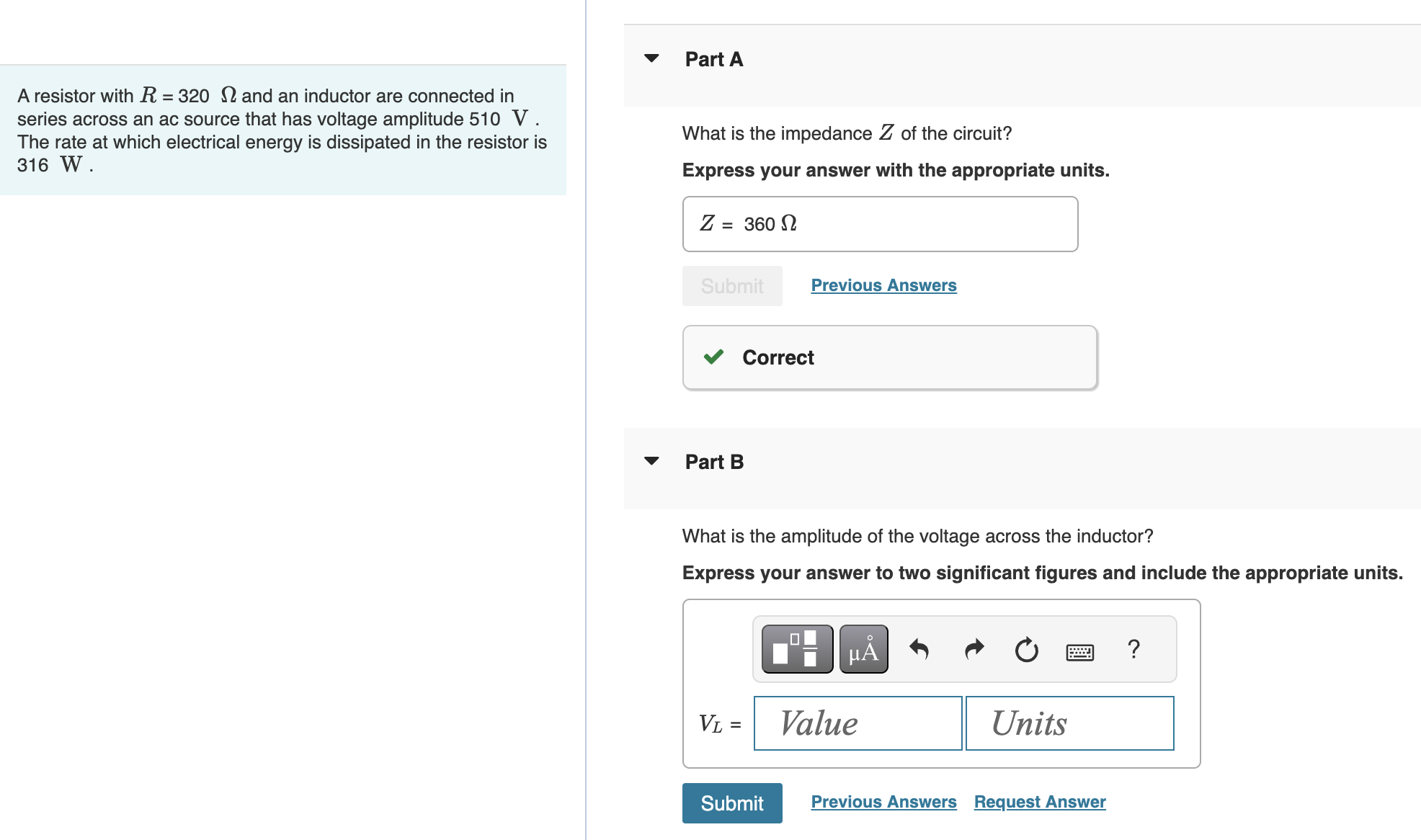 Can someone help me with part B ? A resistor with