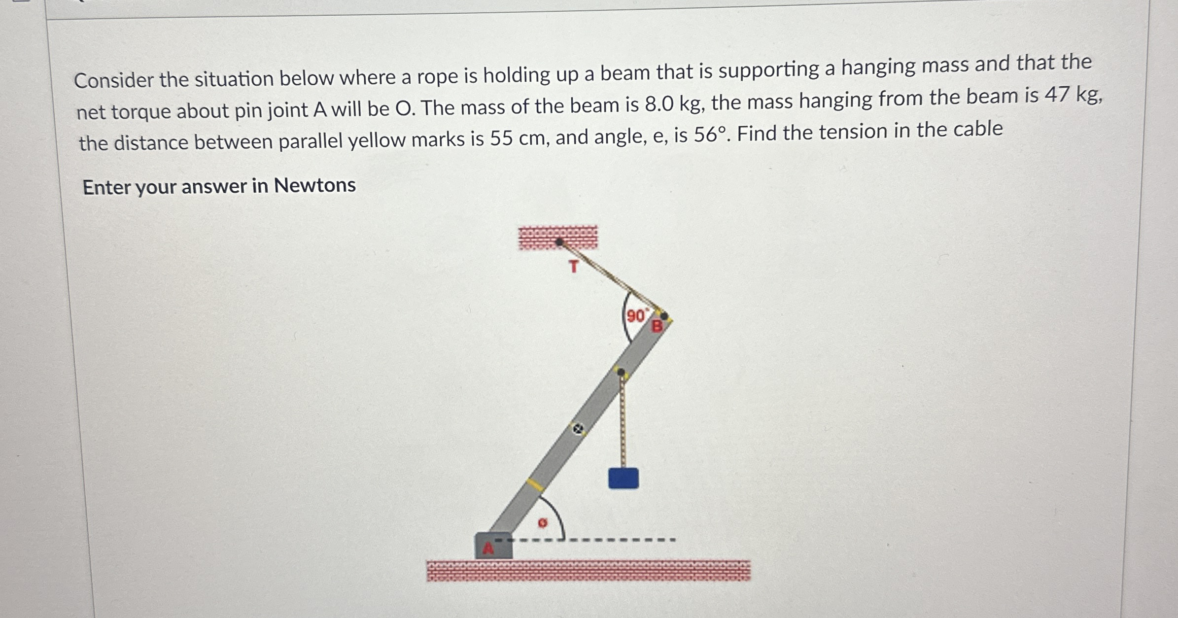 Consider the situation below where a rope is